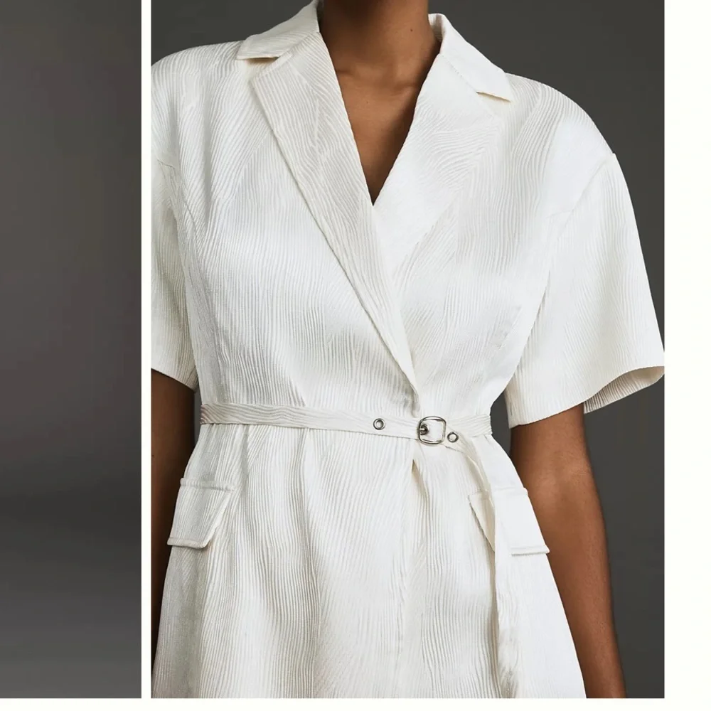Lorenzo Short-Sleeve Belted‎ Blazer Dress Jacket by 4SI3NNA nwt